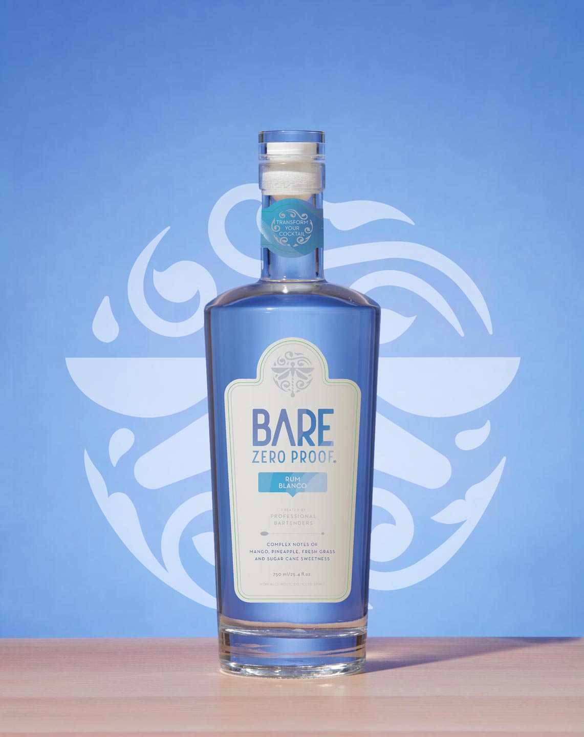 Bottle of BARE ZERO PROOF® Rum Blanco