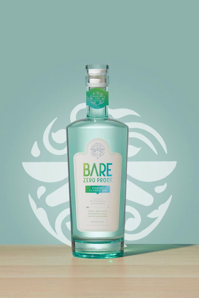 A bottle of BARE ZERO PROOF® Modern Classic Gin
